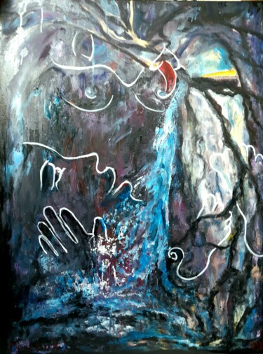 Painting titled "my Niagara" by Liudmyla Boichuk, Original Artwork, Oil