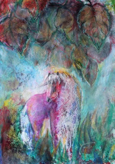 Digital Arts titled "The unicorn" by Liudmyla Durante Art & Jewelry, Original Artwork, Acrylic
