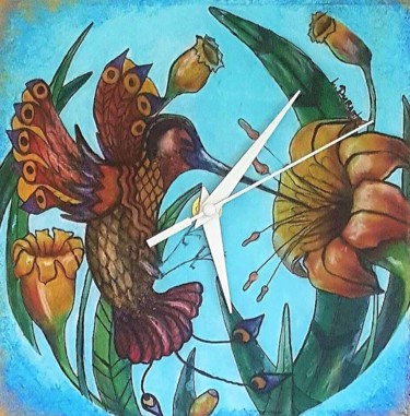 Artcraft titled "Golden Hummingbird" by Liudmyla Durante Art & Jewelry, Original Artwork