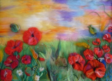 Painting titled "Poppies" by Liudmyla Durante Art & Jewelry, Original Artwork