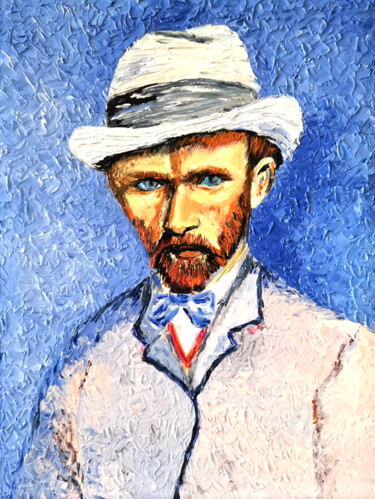 Pintura titulada "Vincent Van Gogh Se…" por Liudmyla Riabkova, Obra de arte original, Oleo