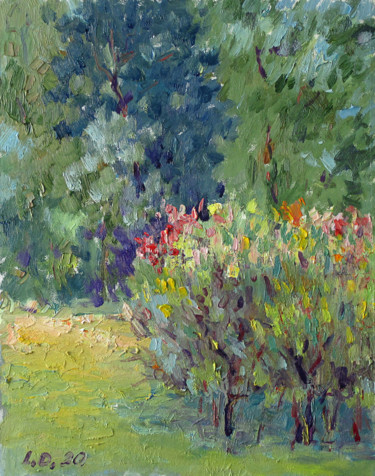 Painting titled "In the Park" by Liudvikas Daugirdas, Original Artwork, Oil