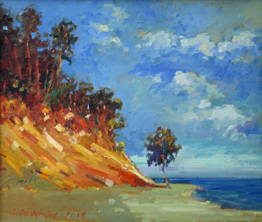 Painting titled "The Baltic dunes" by Liudvikas Daugirdas, Original Artwork, Oil