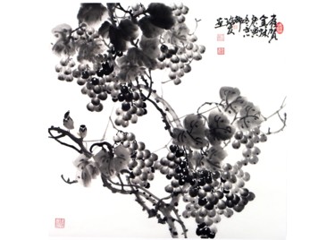 Peinture intitulée "berry-patch-5.jpg" par Ruiyou Liu, Œuvre d'art originale