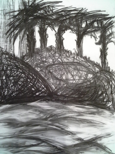 Drawing titled "Fragmente (alese) 11" by Liv Krasting, Original Artwork