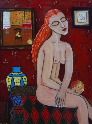 Painting titled "меланхолия" by Mariya Vorobyeva, Original Artwork, Oil