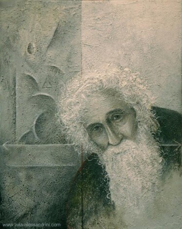 Peinture intitulée "GASTON  BACHELARD" par Livia Alessandrini, Œuvre d'art originale