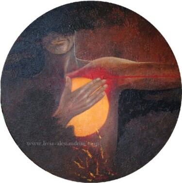 Malerei mit dem Titel "FUOCO" von Livia Alessandrini, Original-Kunstwerk