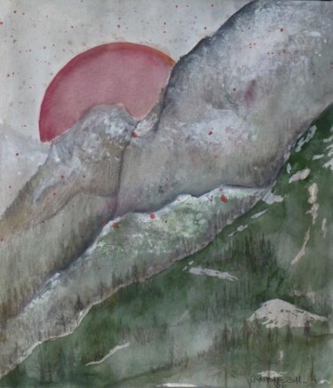 Peinture intitulée "JAPANS TSUNAMI 4" par Livia Alessandrini, Œuvre d'art originale