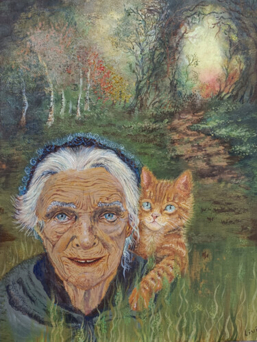 Pintura titulada "La anziana fata" por Livia Canzi, Obra de arte original, Oleo