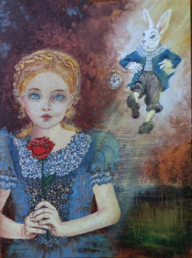 Malarstwo zatytułowany „Il sogno  di Alice” autorstwa Livia Canzi, Oryginalna praca, Olej