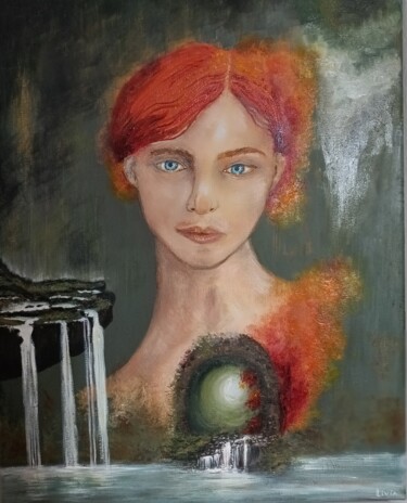 Painting titled "ALPHONSO" by Livia Canzi, Original Artwork, Oil Mounted on Wood Stretcher frame