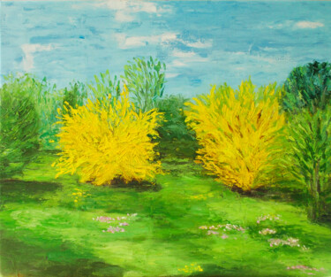 Peinture intitulée "Together (Landscape…" par Livia Doina Stanciu, Œuvre d'art originale, Huile Monté sur Châssis en bois