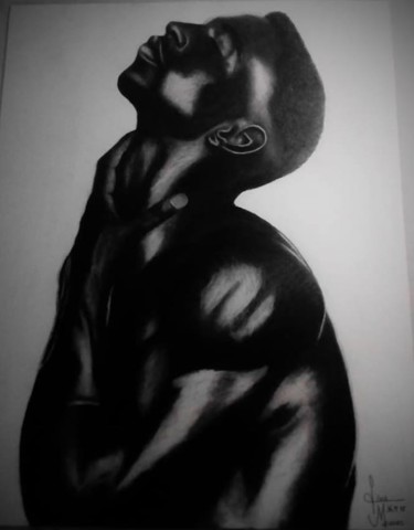 Desenho intitulada "afrikka" por Lívia Mendes, Obras de arte originais, Grafite