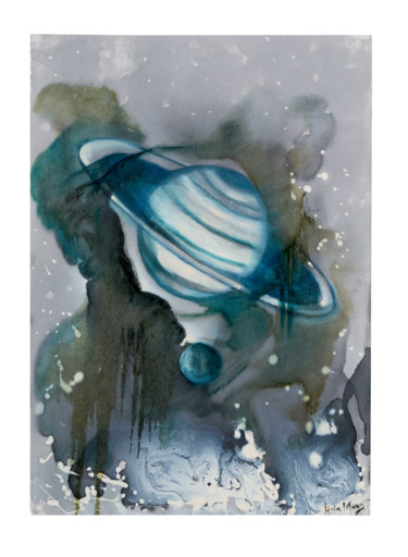 Peinture intitulée "Saturno" par Livia Mund, Œuvre d'art originale, Acrylique