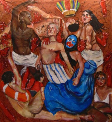 Pittura intitolato "" Il Pregiudizio Un…" da Livia Ramos, Opera d'arte originale, Acrilico