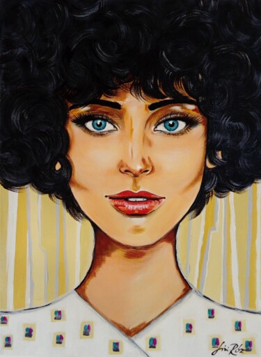 Pintura titulada "Blue Eyes" por Livien Rózen, Obra de arte original, Acrílico