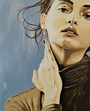 Картина под названием "The girl's face 20/2" - Livien Rózen, Подлинное произведение искусства, Акрил