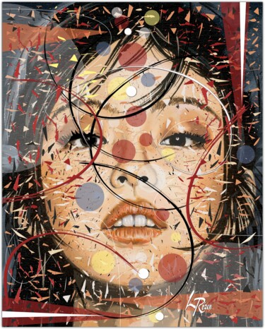 Digitale Kunst mit dem Titel "Peach" von Livien Rózen, Original-Kunstwerk, Digitale Malerei