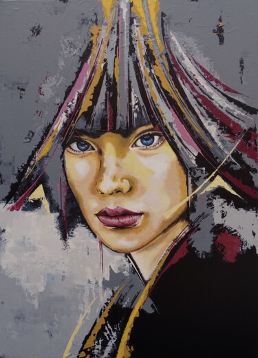 Malerei mit dem Titel "Tatiana" von Livien Rózen, Original-Kunstwerk, Acryl