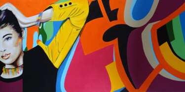 Malerei mit dem Titel "Graffiti" von Livien Rózen, Original-Kunstwerk, Acryl