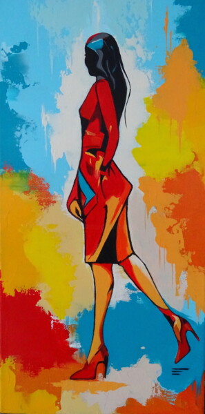 Painting titled "In line with fashio…" by Livien Rózen, Original Artwork, Acrylic