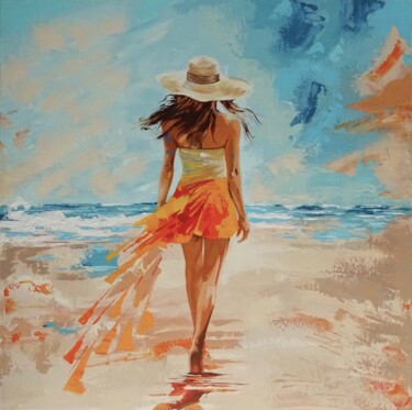 Картина под названием "Summer sunshine" - Livien Rózen, Подлинное произведение искусства, Акрил
