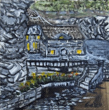 Painting titled "rocky-cottage.jpg" by Suzanne Surber, Original Artwork
