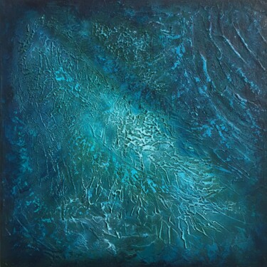 Painting titled "Turquoise Coral - H…" by Living Sparkle, Original Artwork, Acrylic
