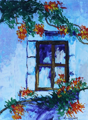 Malerei mit dem Titel "The Window" von Liviu.Art, Original-Kunstwerk, Acryl
