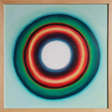Painting titled "Circle and White Ce…" by Livius, Original Artwork, Oil