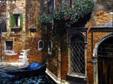 Painting titled "canale" by Si G.Livoti, Original Artwork