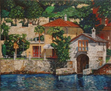 Pittura intitolato "la casa sul lago" da Si G.Livoti, Opera d'arte originale