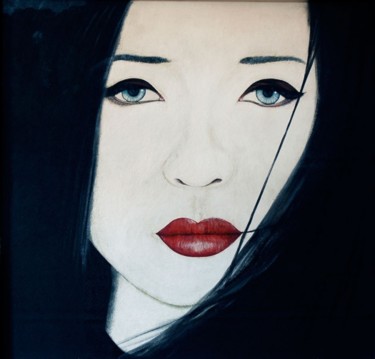 Pittura intitolato "geisha" da Si G.Livoti, Opera d'arte originale