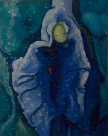 Peinture intitulée "particolare-in-blu" par Si G.Livoti, Œuvre d'art originale