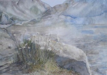 Pintura titulada "Laguna de los Témpa…" por Liz Cáceres, Obra de arte original, Oleo