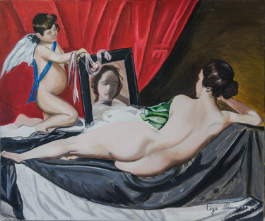Pintura intitulada "La venus" por Liza Alburquerque, Obras de arte originais, Óleo