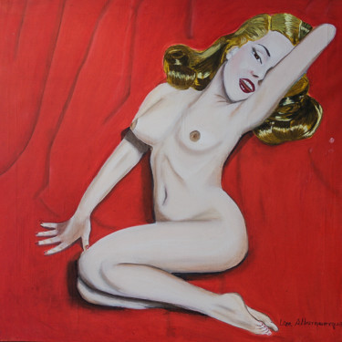 Painting titled "Marrilyn" by Liza Alburquerque, Original Artwork, Oil