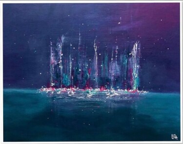 Painting titled "ATLANTIS" by Liza Correia, Original Artwork, Acrylic Mounted on Wood Stretcher frame