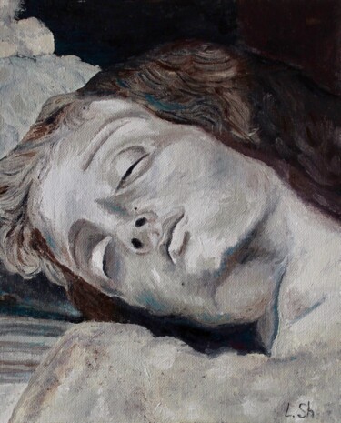 Painting titled "Siesta" by Liza Illichmann, Original Artwork, Oil Mounted on Wood Panel