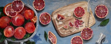 Картина под названием "Summer cocktail" - Liza Illichmann, Подлинное произведение искусства, Масло Установлен на Деревянная…