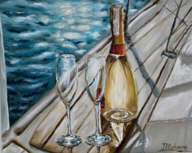 Painting titled "Celebration" by Liza Illichmann, Original Artwork, Oil Mounted on Wood Panel
