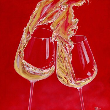 Peinture intitulée "Red velvet" par Liza Illichmann, Œuvre d'art originale, Acrylique Monté sur Châssis en bois
