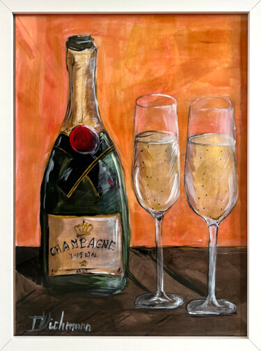 Painting titled "Champagne" by Liza Illichmann, Original Artwork, Acrylic
