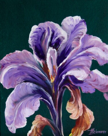 Pintura titulada "Flower in full bloom" por Liza Illichmann, Obra de arte original, Oleo Montado en Panel de madera