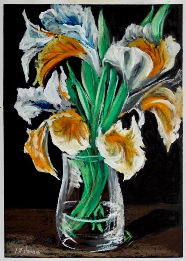Картина под названием "Floral Symphony" - Liza Illichmann, Подлинное произведение искусства, Пастель