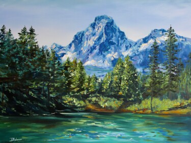 Pittura intitolato "Alpine Dreams" da Liza Illichmann, Opera d'arte originale, Olio Montato su Telaio per barella in legno