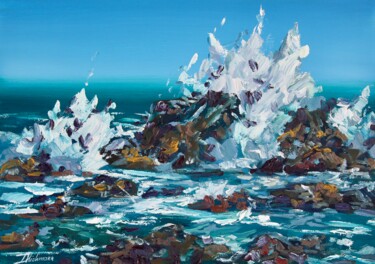 Pittura intitolato "Shoreline" da Liza Illichmann, Opera d'arte originale, Olio