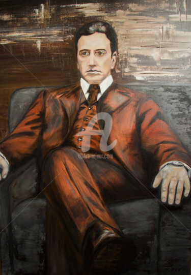 Pintura titulada "Parrain Al Pacino,G…" por Liza Khaldzhidis, Obra de arte original, Oleo Montado en Bastidor de camilla de…