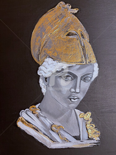Pintura titulada "Athena" por Liza Khaldzhidis, Obra de arte original, Acrílico Montado en Bastidor de camilla de madera